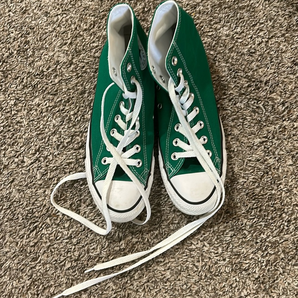 Green High Top Chucks. Converse.